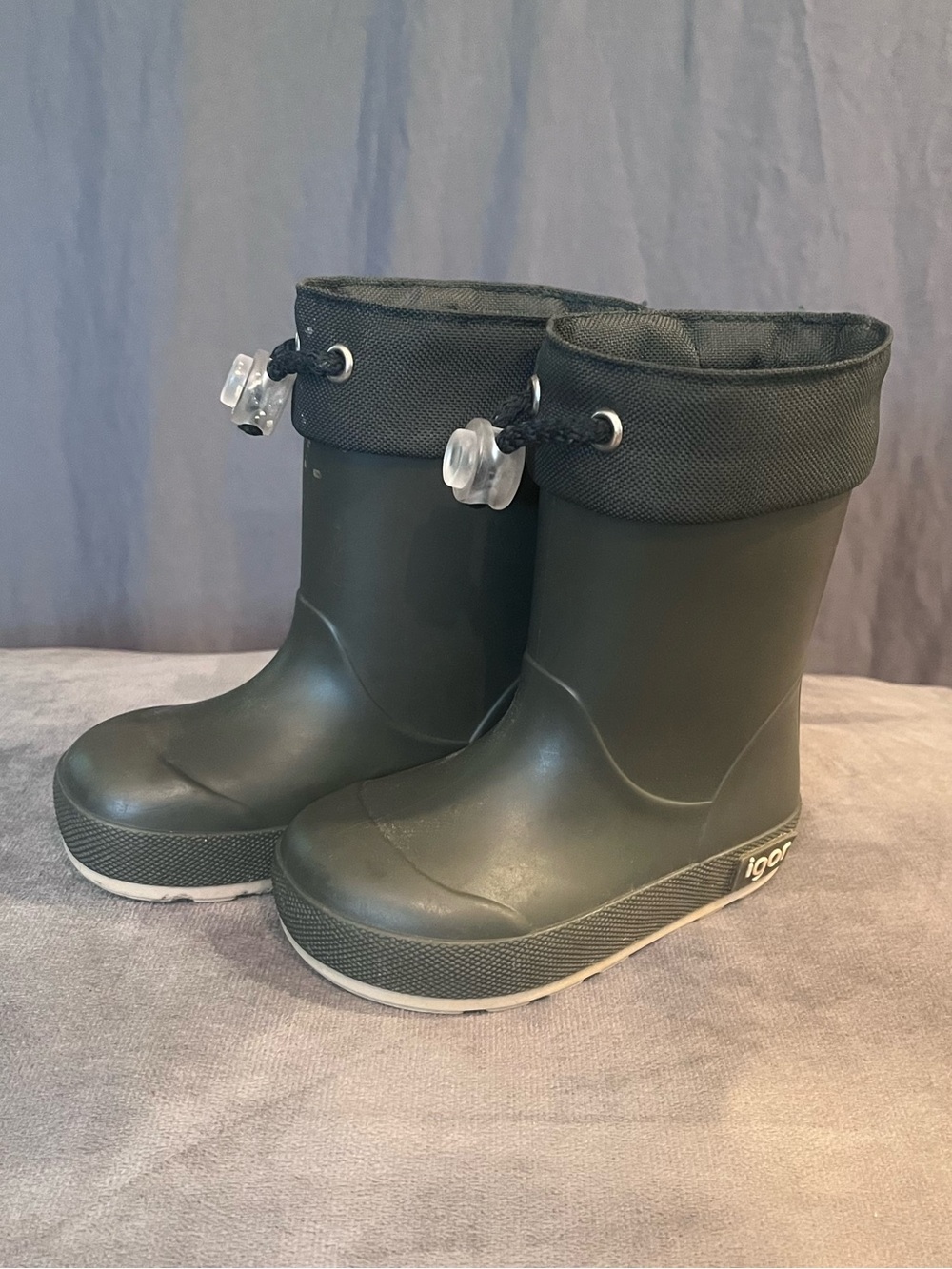 Igor Kids Navy and White Sole Rain Boot